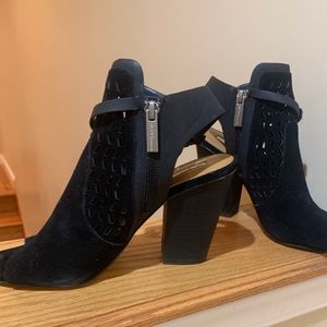 BCBG Black suede booties